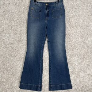 Alvin Valley The Doyenne Flare Jeans With Cuff Denim Wide Leg 46R